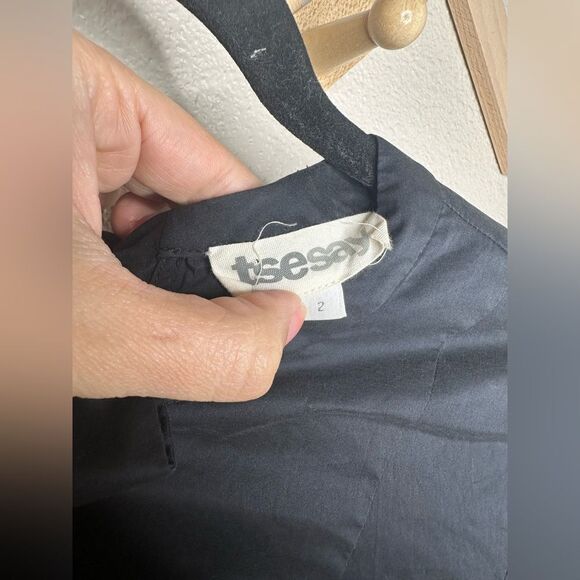 Steady Black Button Down Blouse Sz 2 - Picture 7 of 7